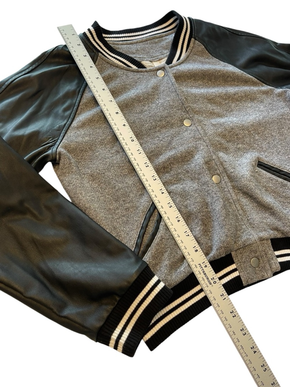 Victoria's Secret Grey & Black Retro Varsity Jacket - Picture 7 of 13